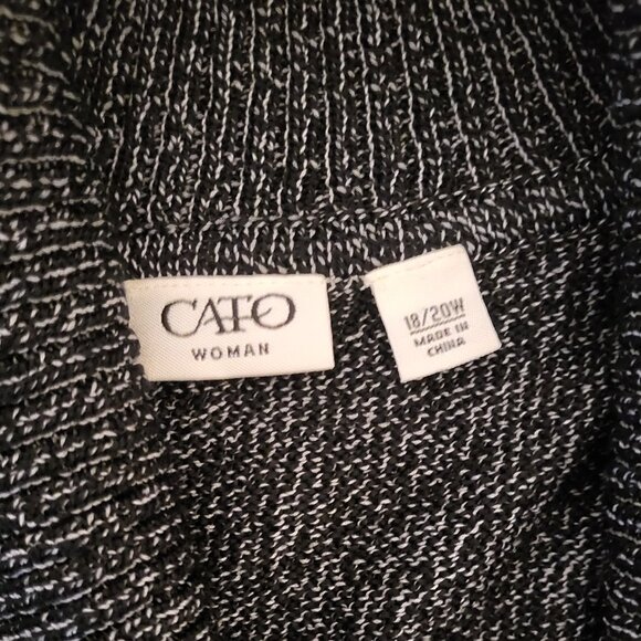 Cato Black Cowl Neck Sweater Plus Size - Picture 3 of 12